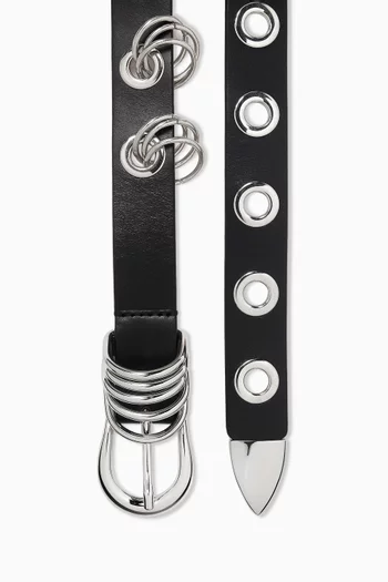 Revenge Embellished Belt in Calfskin
