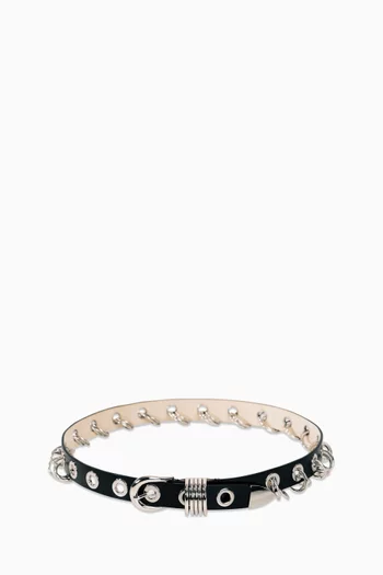 Revenge Embellished Belt in Calfskin