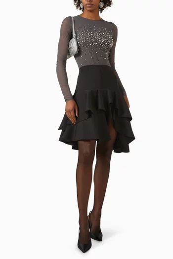 Crystal-embellished Bodysuit