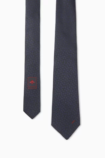 Horsebit Tie in Silk-jacquard