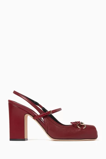 Horsebit 90 Mary Jane Pumps in Leather