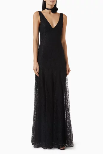 Persephone Rosette Dress in Lace