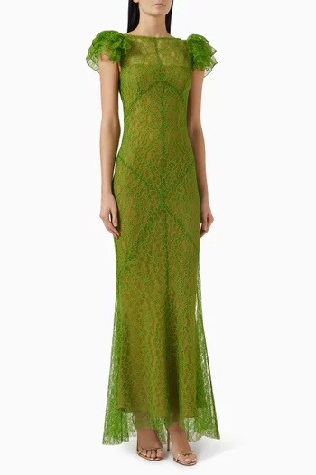 Nephele Fishtail Dress in Lace