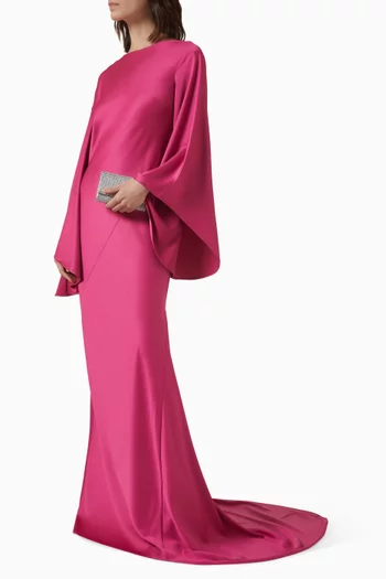 Xanthe Dress in Satin Crepe