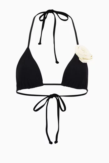 Rosette Triangle Bikini Top