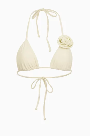 Rosette Triangle Bikini Top