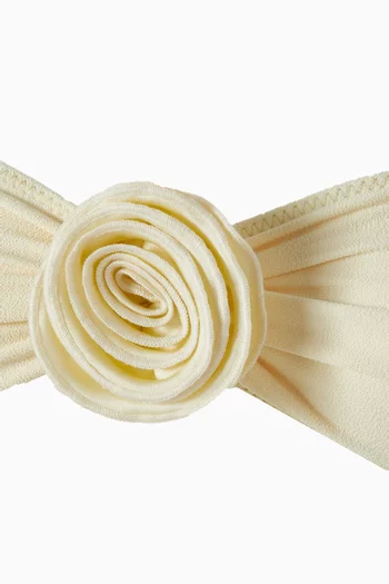 Rosette Bandeau Bikini Top