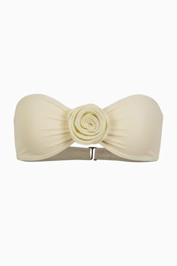 Rosette Bandeau Bikini Top