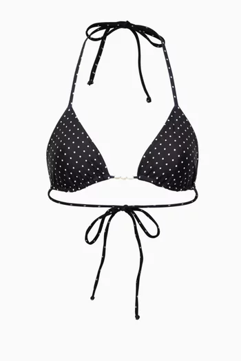 Beaded Triangle Bikini Top