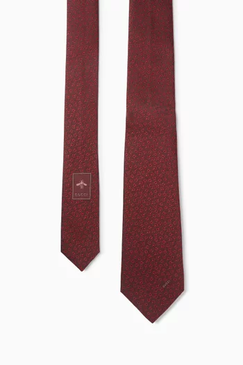 Horsebit Tie in Silk-jacquard