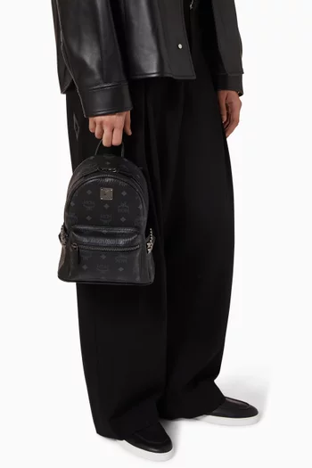 Mini Stark Side Studs Backpack in Visetos