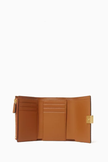 Small Aren Trifold Wallet in Visetos Monogram Canvas