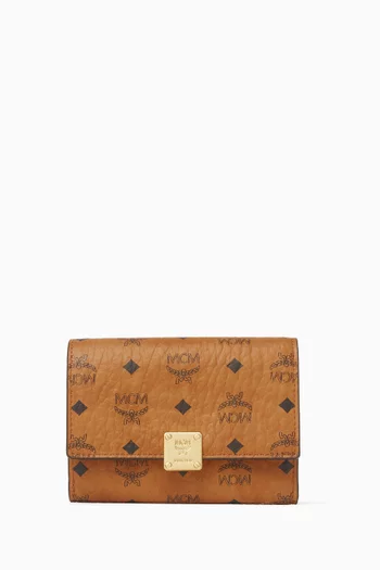 Small Aren Trifold Wallet in Visetos Monogram Canvas