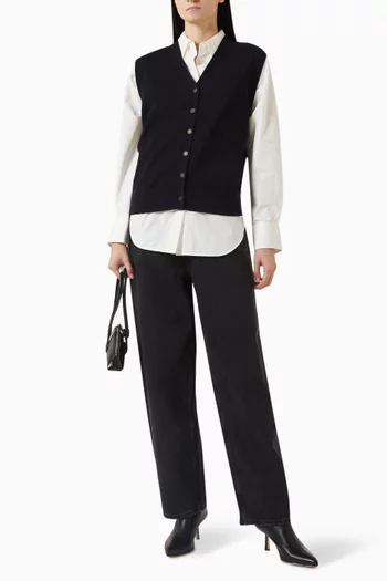 V-neck Waistcoat in Merino Wool