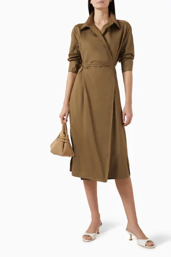 Double-breasted Shirtdress in Cotton