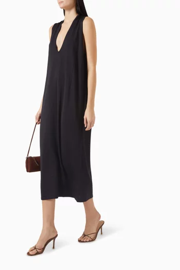 Knit Midi Dress in Cotton Blend