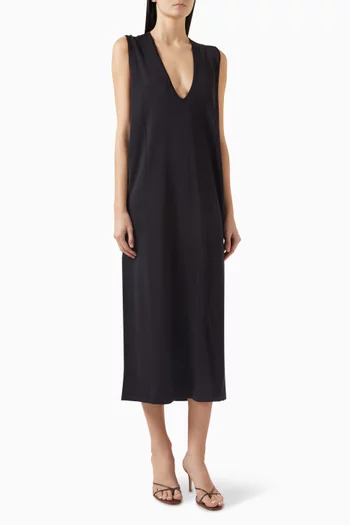 Knit Midi Dress in Cotton Blend