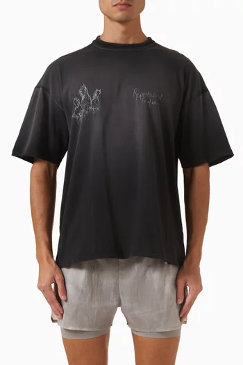 Hand-drawn Thoroughbred Horse T-shirt in Cotton