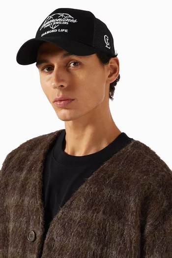 Diamond Life Trucker Cap in Canvas