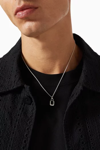 Solitaire Onyx Pendant Necklace in 14kt Gold-plated Sterling Silver