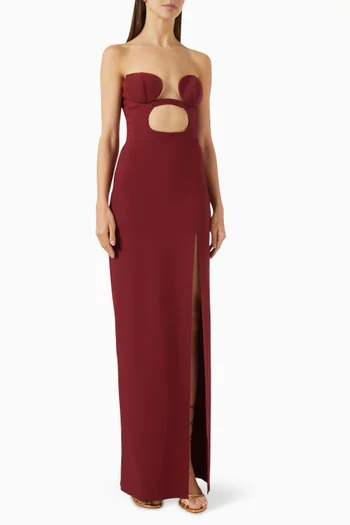 Volute Cut-out Dress in Jersey