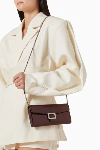 Belle Vivier Wallet on Chain in Patent Leather