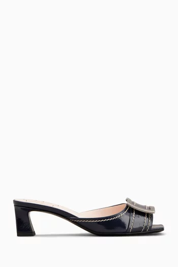Trompette 45 Mule Sandals in Patent Leather