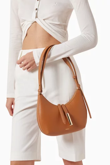 Small Goccia Shoulder Bag in Grained Leather