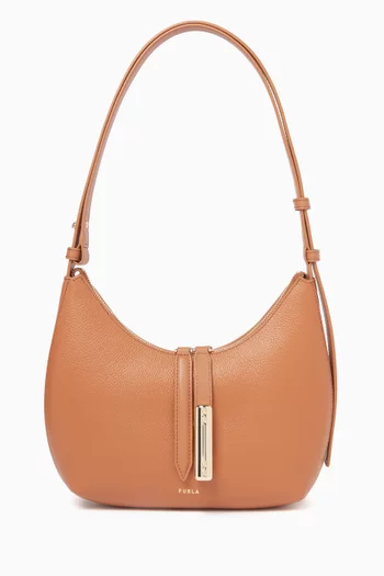 Small Goccia Shoulder Bag in Grained Leather