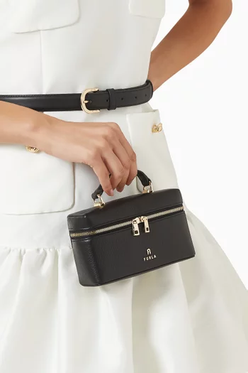 Mini Camelia Vanity Bag in Grained Calf Leather