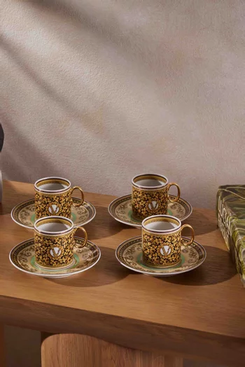 Barocco Mosaic Cup & Saucer Set, Set of 6