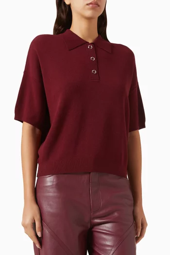 Slinky Polo Shirt in Knit