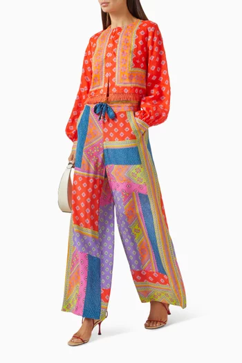 Rani Wide-leg Pants in Silk