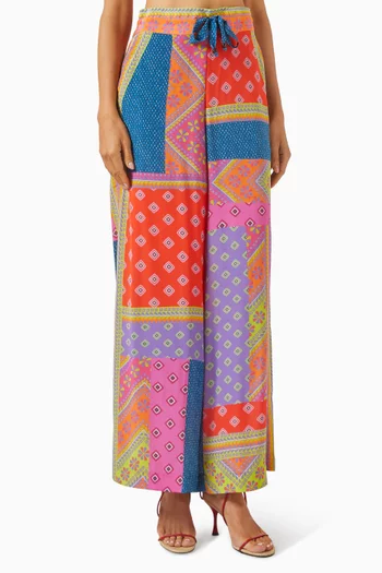 Rani Wide-leg Pants in Silk