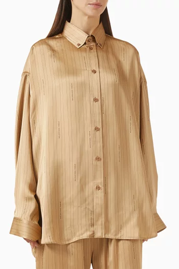 Cocoon Shirt in Viscose Satin
