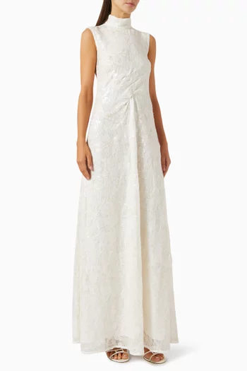 Sequin-embellished Dress in Lace