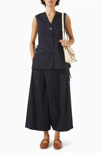 Loose-fit Pleated Pants in Wool