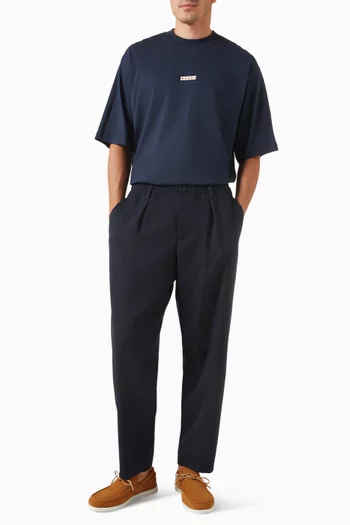 تي شيرت برقعة شعار الماركة قطن