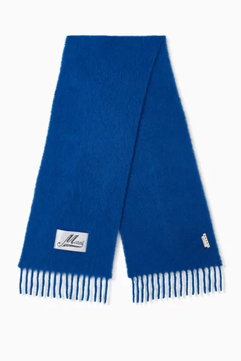 Brushed Fringe Scarf in Alpaca-blend