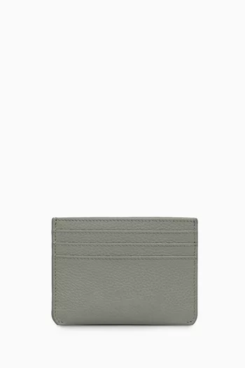 Mending Logo Card Holder in Leather
