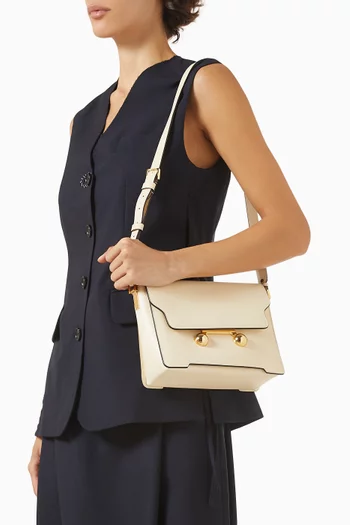 حقيبة كتف ترانكارو متوسطة جلد عجل