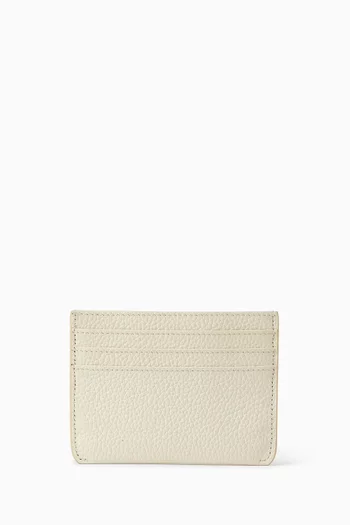 Mending Logo Card Holder in Leather