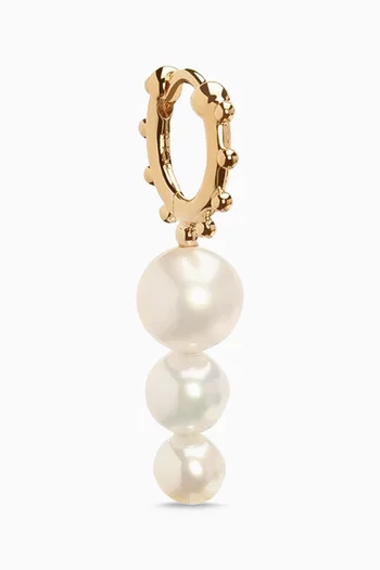 Sea Anemone Pearl Single Earring in 10kt Gold