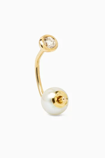 Bumble Bee Single Diamond Earring in 10kt Yellow Gold