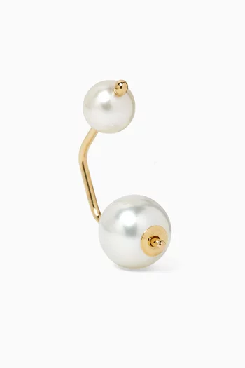 Bumble Bee Pearl Single Earring in 10kt Gold