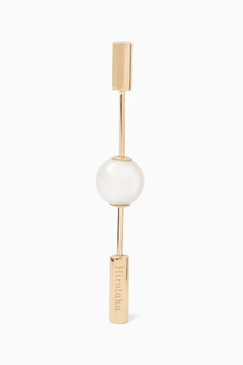 Short Spear Single Earring in 10kt Gold