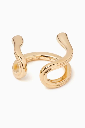 Drosera Diamond Single Ear Cuff in 10kt Gold