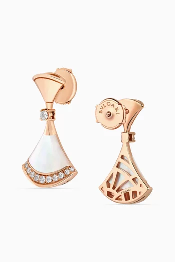 Diva's Dream Mother of Pearl Earrings in 18kt Rose Gold