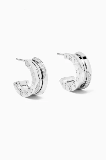 B.zero1 Diamond Earrings in 18kt White Gold