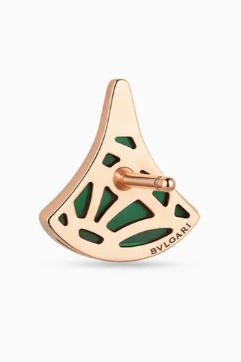 Diva's Dream Malachite Single Earring in 18kt Rose Gold